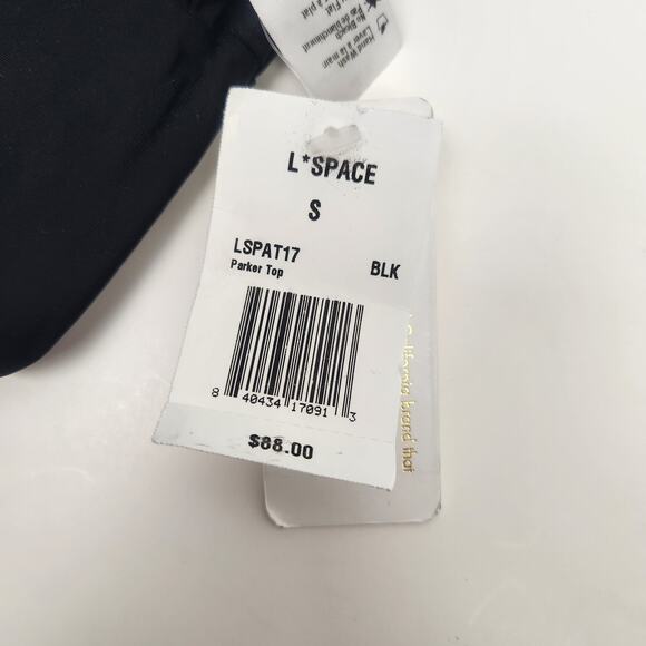 L*Space Parker Convertible Bikini Top in Black Size Small NWT - Picture 4 of 5